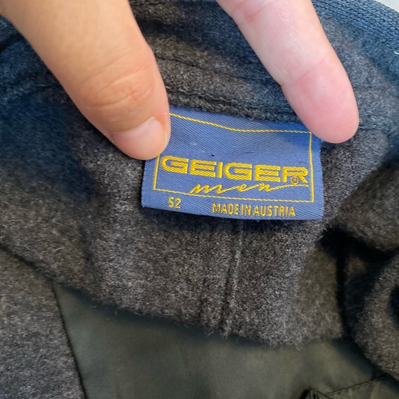 Geiger Austria Men’s boiled Wool + Leather Jacket - Picture 5 of 7